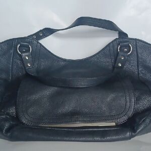 Audrey Brooke Black Leather Handbag